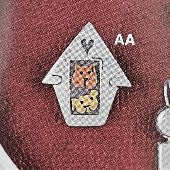 Silpada Rare Sterling Silver Brass Copper Cat Dog Heart House Pin Brooch FFI664 - Picture 11 of 16